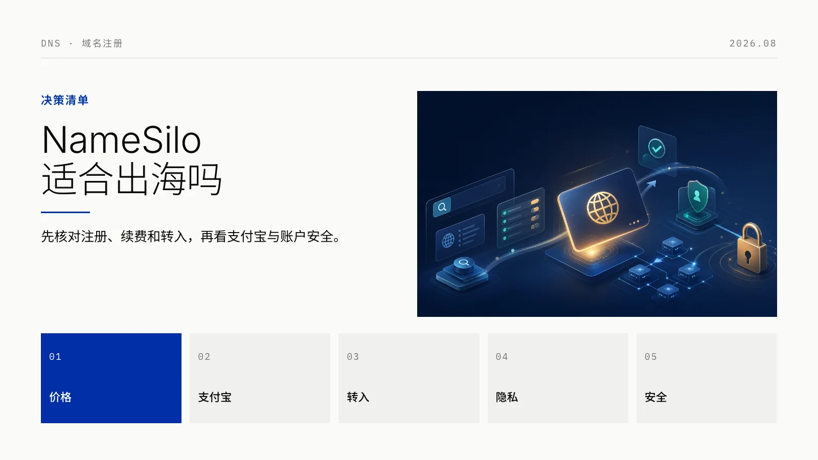 NameSilo 适合做出海域名注册吗？