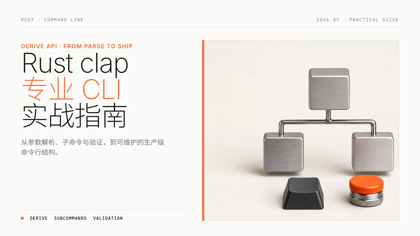 Rust clap 实战指南：从参数解析到专业 CLI 工具