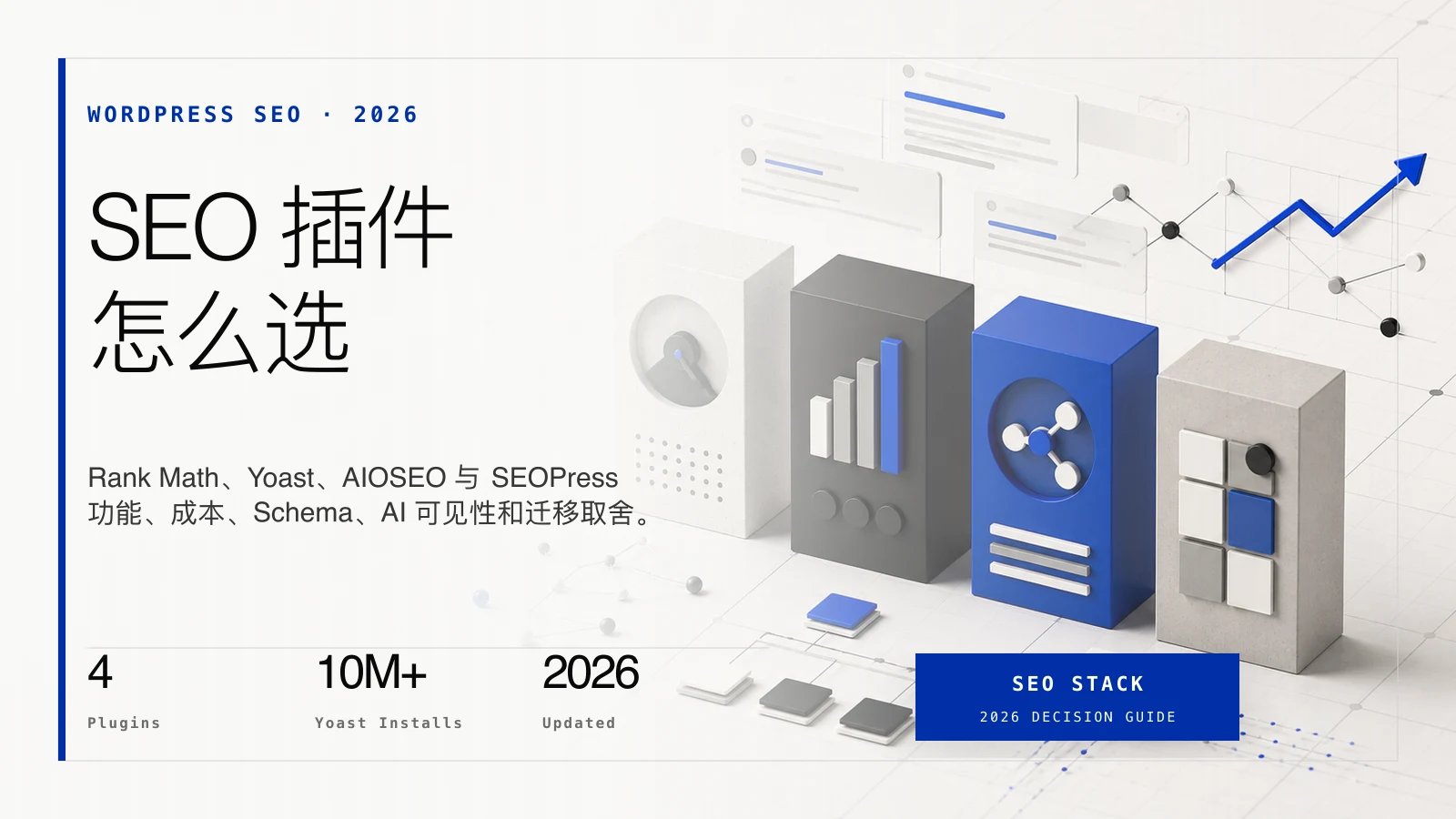 2026 WordPress SEO 插件对比：Rank Math、Yoast、AIOSEO 与 SEOPress 怎么选